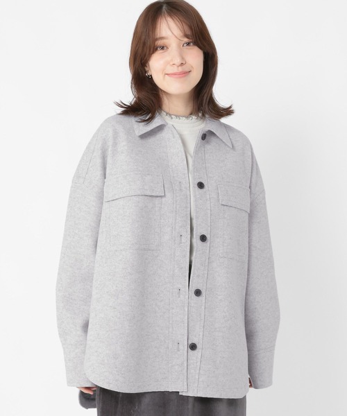 セール】ウールライクニットシャツジャケット（その他アウター