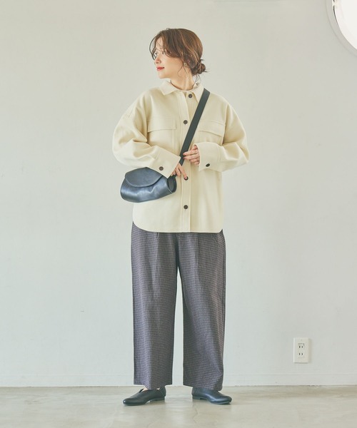 studio CLIP（スタディオクリップ）の「ウールライクニットシャツジャケット（その他アウター・レディース・ライトグレー/アイボリー・FREE）」の20枚目の写真