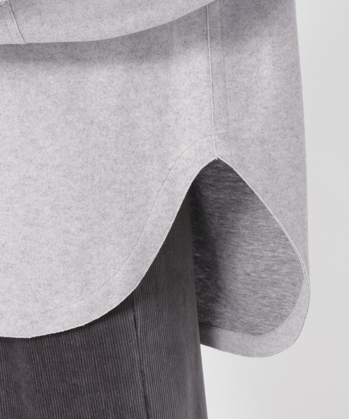 studio CLIP（スタディオクリップ）の「ウールライクニットシャツジャケット（その他アウター・レディース・ライトグレー/アイボリー・FREE）」の8枚目の写真