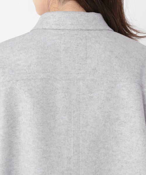 studio CLIP（スタディオクリップ）の「ウールライクニットシャツジャケット（その他アウター・レディース・ライトグレー/アイボリー・FREE）」の11枚目の写真