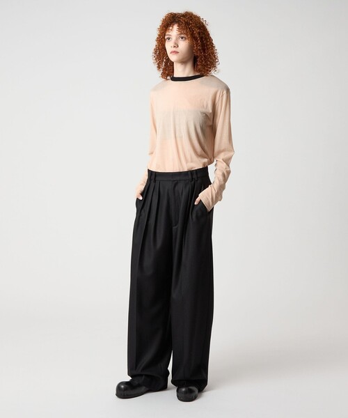 6(ROKU)＞ウール タック パンツ 25FW（その他パンツ）｜6（ロク）の