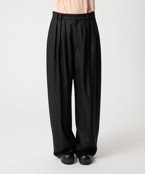 6（ロク）の「＜6(ROKU)＞ウール タック パンツ 25FW（その他パンツ・レディース・ベージュ/ブラック・36/32/38/34）」の18枚目の写真