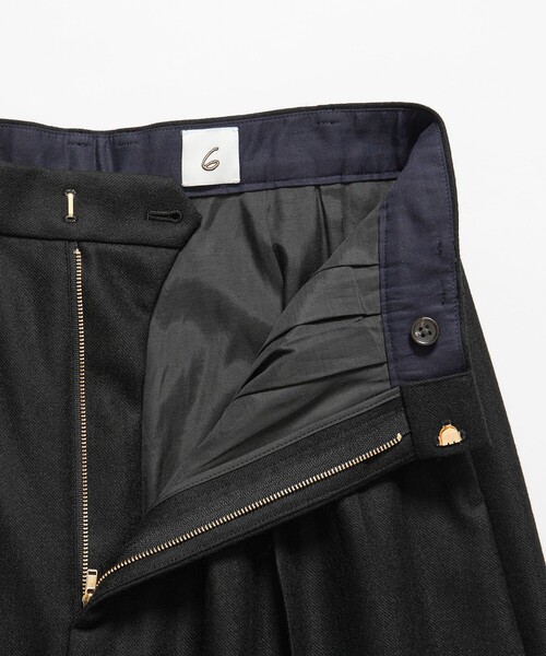 6（ロク）の「＜6(ROKU)＞ウール タック パンツ 25FW（その他パンツ・レディース・ベージュ/ブラック・36/32/38/34）」の16枚目の写真