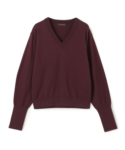 コットンカシミヤストレット Vネックプルオーバー（ニット/セーター