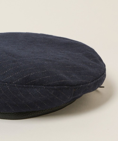 坪田あさみさんコラボ】ストライプベレー帽（ハンチング/ベレー帽）｜A