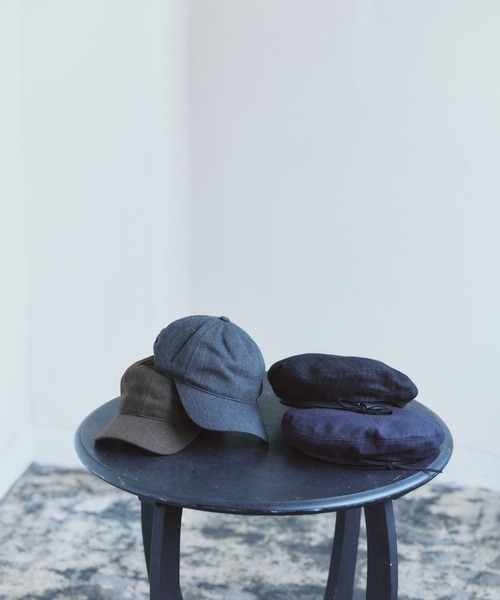 坪田あさみさんコラボ】ストライプベレー帽（ハンチング/ベレー