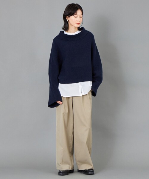 CAST:(キャストコロン)の「【CAST COLON】ツータックウールイージーパンツ(その他パンツ・レディース・ベージュ/ネイビー・S/M)」の7枚目の写真