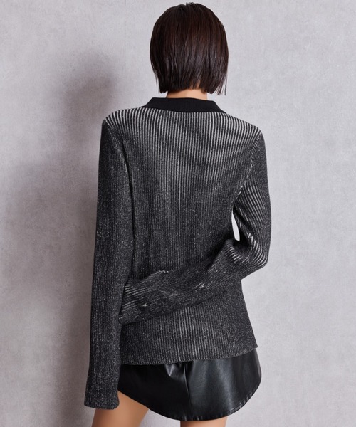 GYDA（ジェイダ）の「ZOZO限定！！リブPOLOニットトップス（ニット/セーター・レディース・アイボリー/レッド/グレー/ブラック・FREE）」の10枚目の写真