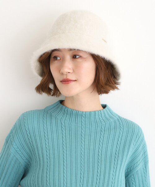 grove（グローブ）の「シャギーハット（ハット・レディース・アイボリー/グレー/ブラック・00）」の11枚目の写真