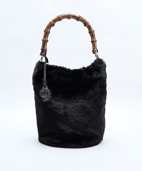marco masi(マルコマージ)の「【MARCO MASI】エコファーバッグ-ECO-VI BAMBU BAG(ハンドバッグ・レディース・ブラック・FREE)」の2枚目の写真