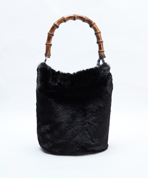 marco masi(マルコマージ)の「【MARCO MASI】エコファーバッグ-ECO-VI BAMBU BAG(ハンドバッグ・レディース・ブラック・FREE)」の4枚目の写真