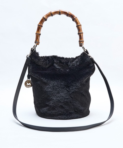 marco masi(マルコマージ)の「【MARCO MASI】エコファーバッグ-ECO-VI BAMBU BAG(ハンドバッグ・レディース・ブラック・FREE)」の6枚目の写真