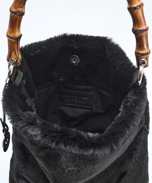 marco masi(マルコマージ)の「【MARCO MASI】エコファーバッグ-ECO-VI BAMBU BAG(ハンドバッグ・レディース・ブラック・FREE)」の7枚目の写真