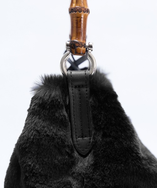 marco masi(マルコマージ)の「【MARCO MASI】エコファーバッグ-ECO-VI BAMBU BAG(ハンドバッグ・レディース・ブラック・FREE)」の8枚目の写真