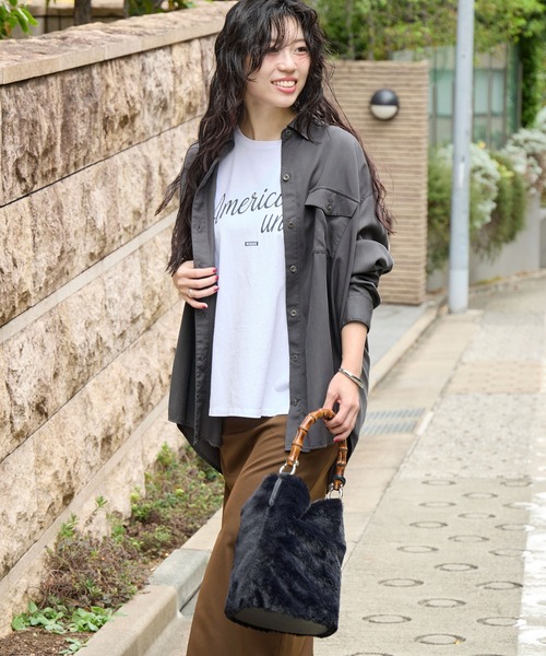 marco masi(マルコマージ)の「【MARCO MASI】エコファーバッグ-ECO-VI BAMBU BAG(ハンドバッグ・レディース・ブラック・FREE)」の14枚目の写真