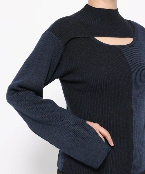 HARE（ハレ）の「フロントアキマルチカラータイトニット(HARE)（ニット/セーター・レディース・ブラック/レッド/イエロー・FREE）」の22枚目の写真