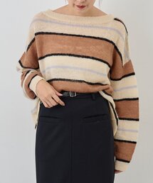 SHENERY | シアーボーダーニット(ニット/セーター)