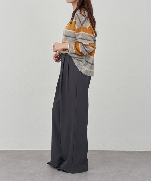 SHENERY（シーナリー）の「シアーボーダーニット（ニット/セーター・レディース・グレー/ブラウン・FREE）」の7枚目の写真