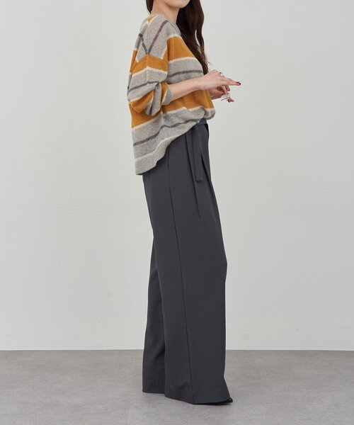 SHENERY（シーナリー）の「シアーボーダーニット（ニット/セーター・レディース・グレー/ブラウン・FREE）」の10枚目の写真