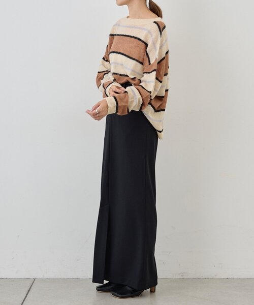 SHENERY（シーナリー）の「シアーボーダーニット（ニット/セーター・レディース・グレー/ブラウン・FREE）」の22枚目の写真