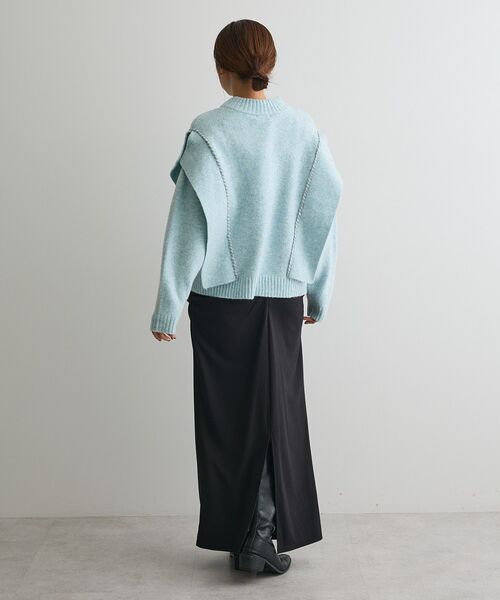 CRAFT STANDARD BOUTIQUE（クラフトスタンダードブティック）の「ハンドステッチデザインニットプルオーバー ＜ホームケア可能＞（ニット/セーター・レディース・サックスブルー/アイボリー/チャコールグレー/杢グレー/グリーン・FREE）」の15枚目の写真