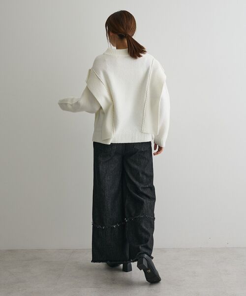 CRAFT STANDARD BOUTIQUE（クラフトスタンダードブティック）の「ハンドステッチデザインニットプルオーバー ＜ホームケア可能＞（ニット/セーター・レディース・サックスブルー/アイボリー/チャコールグレー/杢グレー/グリーン・FREE）」の19枚目の写真