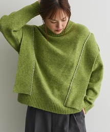 CRAFT STANDARD BOUTIQUE | ハンドステッチデザインニットプルオーバー ＜ホームケア可能＞(ニット/セーター)