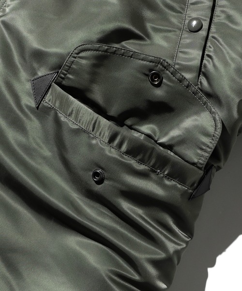 Valley Apparel(バレーアパレル)の「N-3B フライトナイロンジャケット/フライトジャケット(ミリタリージャケット・メンズ・ブラック/グレー系その他・MEDIUM/LARGE/X-LARGE/SMALL)」の21枚目の写真
