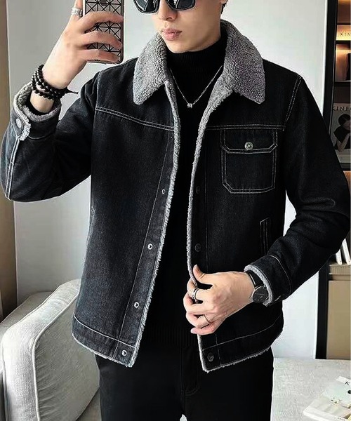 セール】裏ボア デニム Gジャン（デニムジャケット）｜BLANC FICELLE