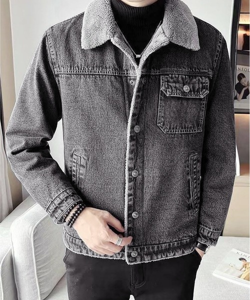 セール】裏ボア デニム Gジャン（デニムジャケット）｜BLANC FICELLE