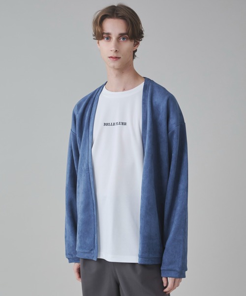 BROWNY（ブラウニー）の「BROWNY/2点セット フェイクスウェードアンサンブルカーディガン（カーディガン/ボレロ・メンズ・サックスブルー/チャコールグレー・LARGE/MEDIUM）」の14枚目の写真