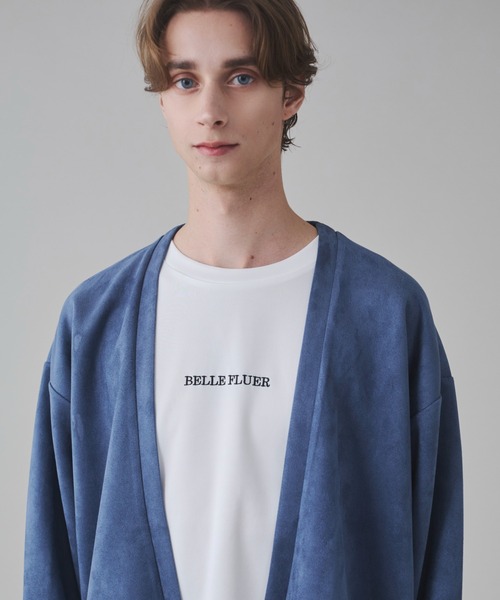 BROWNY（ブラウニー）の「BROWNY/2点セット フェイクスウェードアンサンブルカーディガン（カーディガン/ボレロ・メンズ・サックスブルー/チャコールグレー・LARGE/MEDIUM）」の17枚目の写真