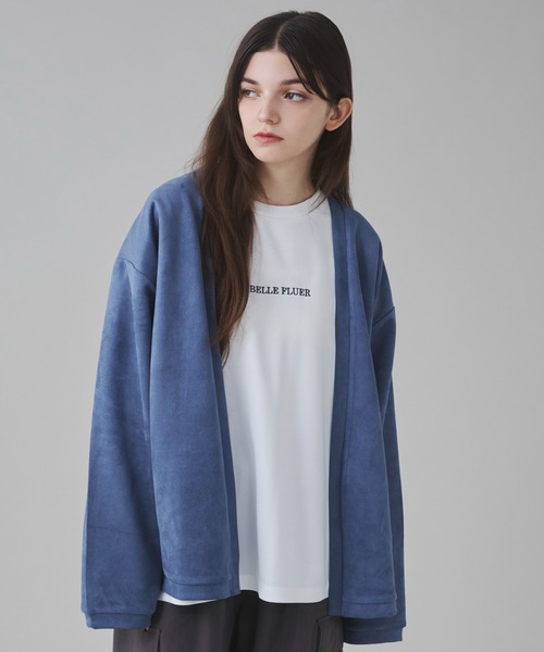 BROWNY（ブラウニー）の「BROWNY/2点セット フェイクスウェードアンサンブルカーディガン（カーディガン/ボレロ・メンズ・サックスブルー/チャコールグレー・LARGE/MEDIUM）」の21枚目の写真