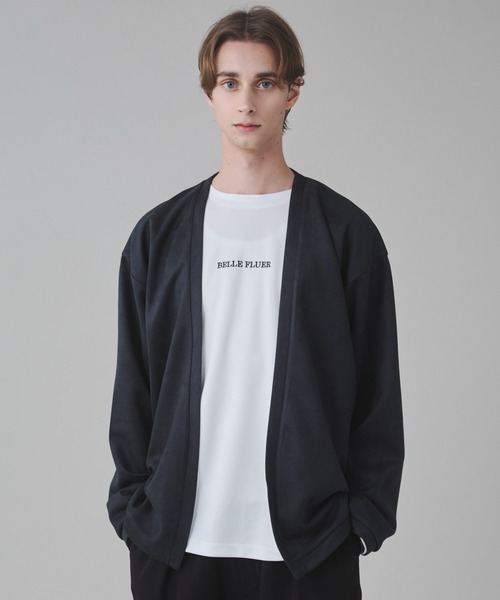 BROWNY（ブラウニー）の「BROWNY/2点セット フェイクスウェードアンサンブルカーディガン（カーディガン/ボレロ・メンズ・サックスブルー/チャコールグレー・LARGE/MEDIUM）」の9枚目の写真