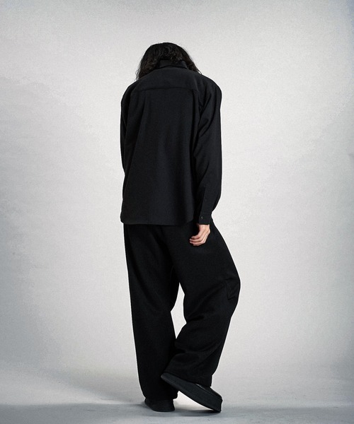 セール】【NO ID.】Fly-Front Half Zip Shirt / フライフロント ハーフ