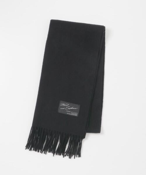 SENSE OF PLACE by URBAN RESEARCH（センスオブプレイスバイアーバンリサーチ）の「カシミヤミックスウールストール（マフラー・レディース・ブラック/アイボリー/ブラウン・ONE）」の7枚目の写真