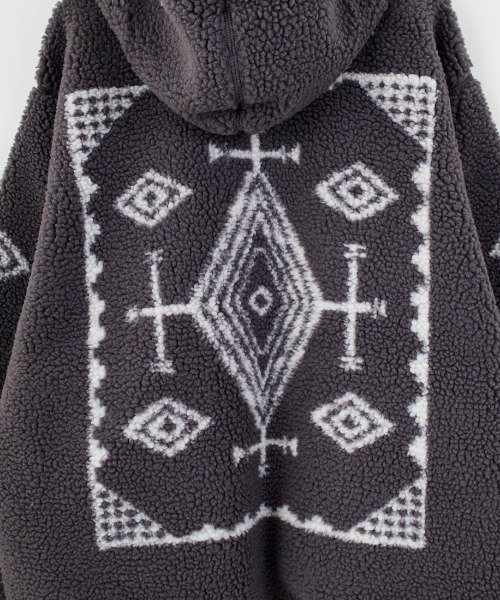 PENDLETON/ペンドルトン] ネイティブ柄 ボアフリース ジップフード