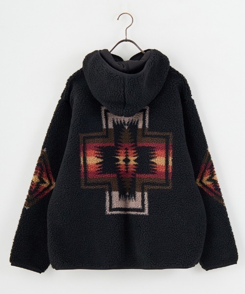 PENDLETON/ペンドルトン] ネイティブ柄 ボアフリース ジップフード