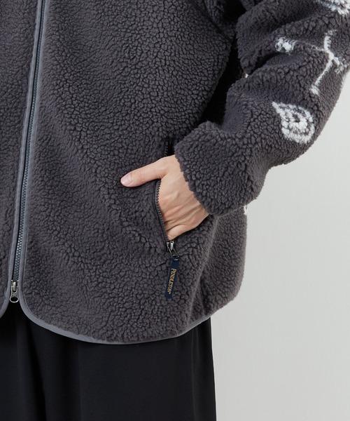 PENDLETON/ペンドルトン] ネイティブ柄 ボアフリース ジップフード