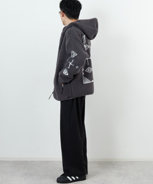 PENDLETON/ペンドルトン] ネイティブ柄 ボアフリース ジップフード