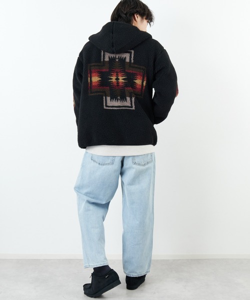 PENDLETON（ペンドルトン）の「[PENDLETON/ペンドルトン] ネイティブ柄 ボアフリース ジップフードジャケット（その他アウター・レディース・グレー/ブラック・L/M）」の20枚目の写真