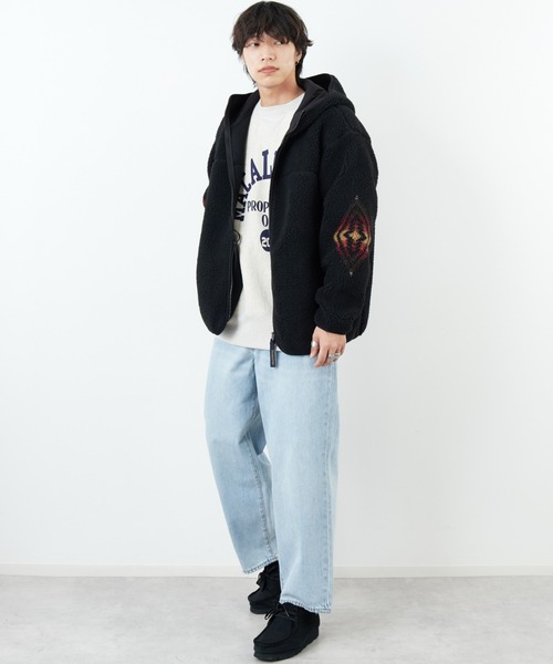 PENDLETON（ペンドルトン）の「[PENDLETON/ペンドルトン] ネイティブ柄 ボアフリース ジップフードジャケット（その他アウター・レディース・グレー/ブラック・L/M）」の19枚目の写真