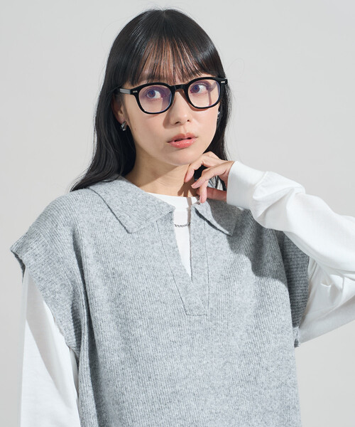 セール】限定展開カラーあり【セットアイテム】スキッパーニットベスト