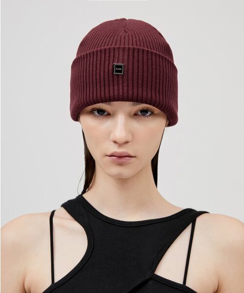 FLAREUP(フレアアップ)の「FLARE Knit Beanie - Burgundy (FL-710)(ニットキャップ/ビーニー・レディース・バーガンディー・FREE)」の2枚目の写真