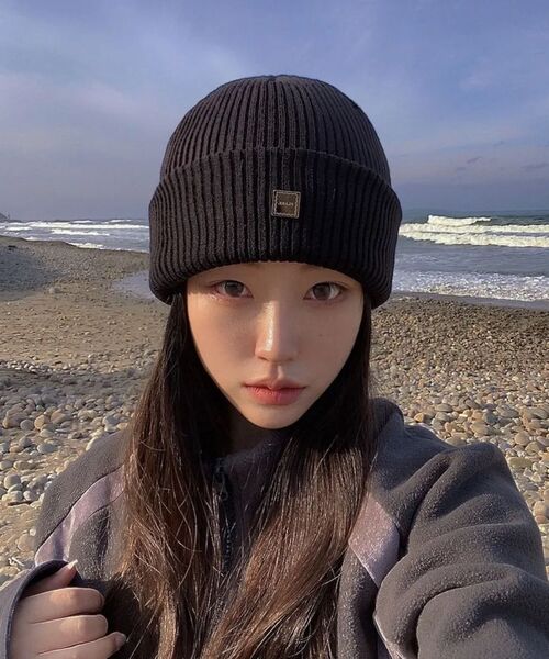 FLAREUP(フレアアップ)の「FLARE Knit Beanie - Burgundy (FL-710)(ニットキャップ/ビーニー・レディース・バーガンディー・FREE)」の4枚目の写真