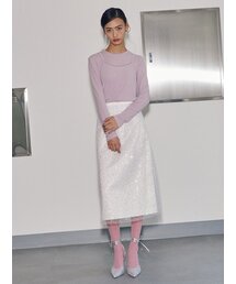トワイライトビーズ Hラインスカート_アイボリー