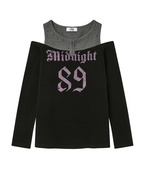 Midnight Move(ミッドナイトムーブ)の「2 eyelet t (black)(Tシャツ/カットソー・レディース・その他・FREE)」の2枚目の写真