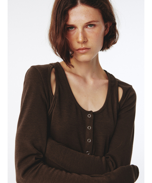 Kijun(キジュン)の「Raglan Cut Jersey Dress Brown(ワンピース・レディース・その他・SMALL/MEDIUM)」の4枚目の写真