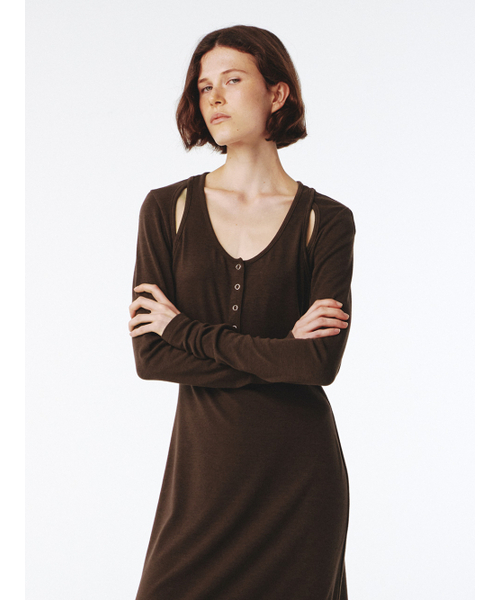 Kijun(キジュン)の「Raglan Cut Jersey Dress Brown(ワンピース・レディース・その他・SMALL/MEDIUM)」の5枚目の写真