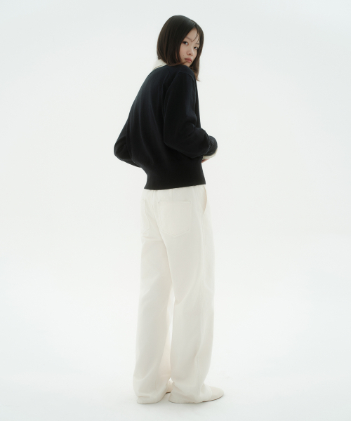 MUSINSA STANDARD WOMAN（ムシンサスタンダードウーマン）の「ウィメンズ ウエストバンドレス ルーズストレートデニムパンツ [クリーム]（デニムパンツ・レディース・その他・30/24/25/26/27/28/29）」の3枚目の写真
